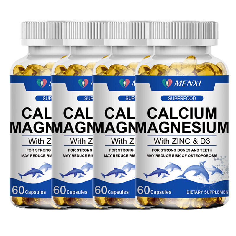 Complemento de Calcio, Magnesio, Zinc y Vitamina D | 60 Comprimidos Vegetariano