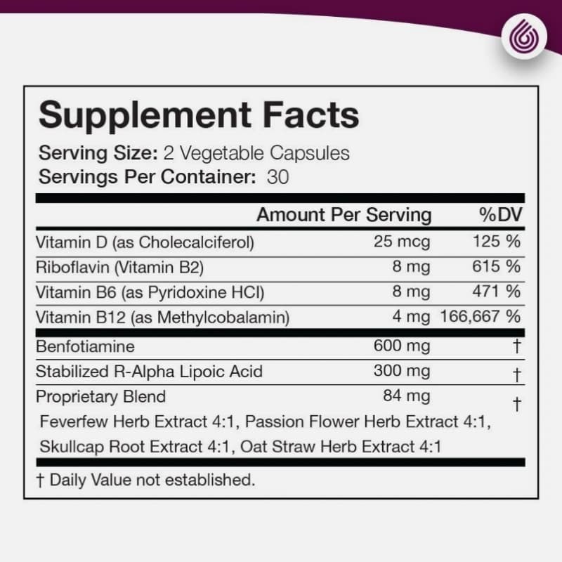 Nerve Vitality Renew Nerve Supplement Enhance Cognitive Function 60 capsules