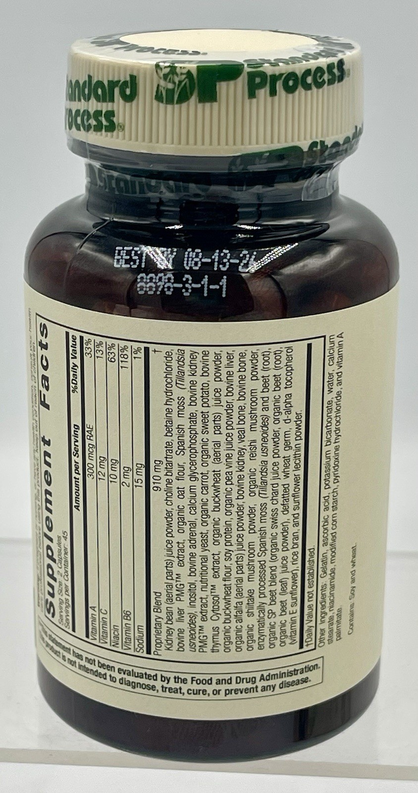 Standard Process Albaplex Dietary Supplement 90 Capsules Exp 8/26
