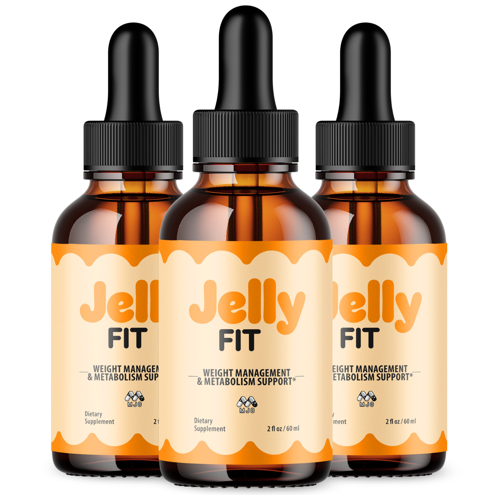 (3 Pack) Jelly Fit Advanced Formula Drops for Fitness & Energy 90 Servings
