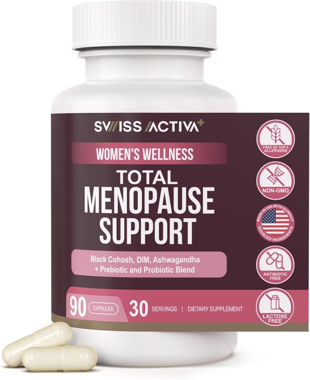 Menopause Wellness: Hormone Balance & Energy Boost Supplements – 90 Count
