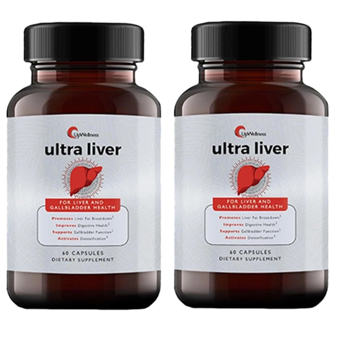 2 Pack UpWellness Ultra Liver Supplement For Liver Health And Gallbladder Suppor