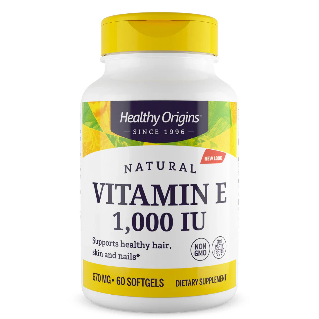 Healthy Origins Vitamin E 1,000 IU (670 mg) | 60 Softgels