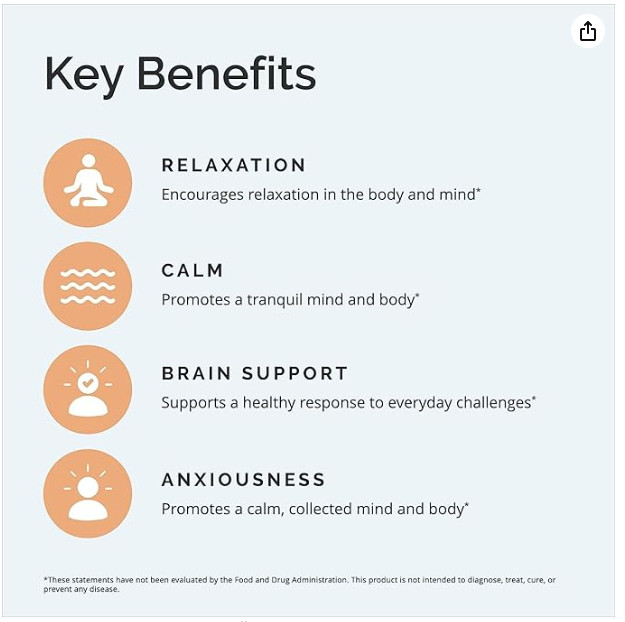 Brain MD GABA Calming Support 90 Vegan Capsules Best By 05/2027