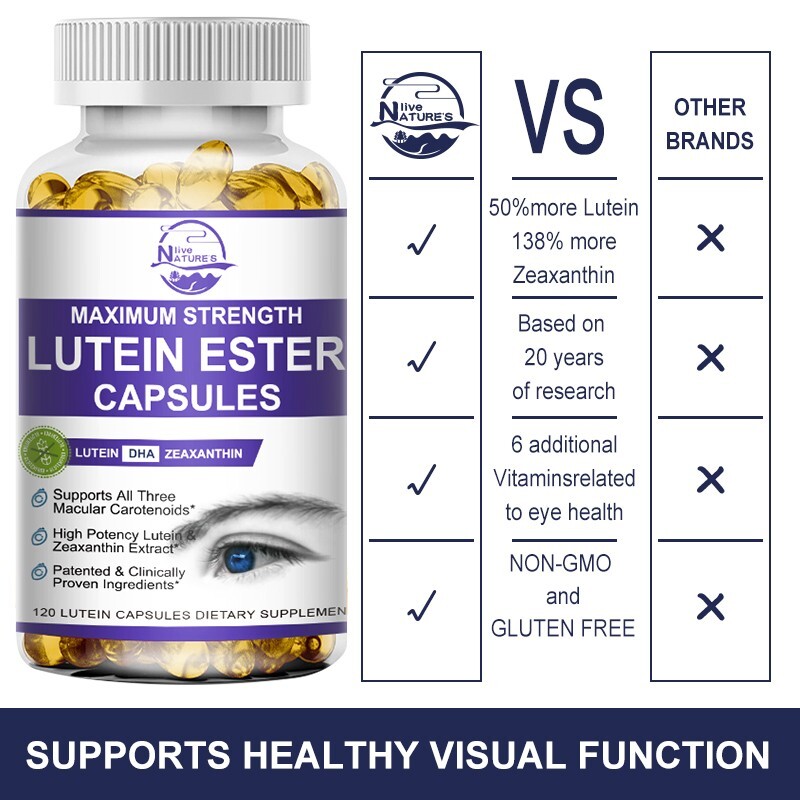 Lutein 20mg and Zeaxanthin | 120 Softgels | Eye Health Vitamins,by NATURE’S LIVE