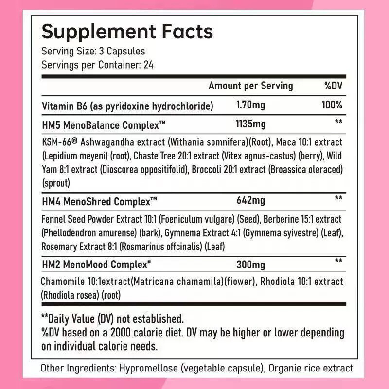 New Happy Mammoth Hormone Harmony Natural Hormonal Support targeted for Women 72