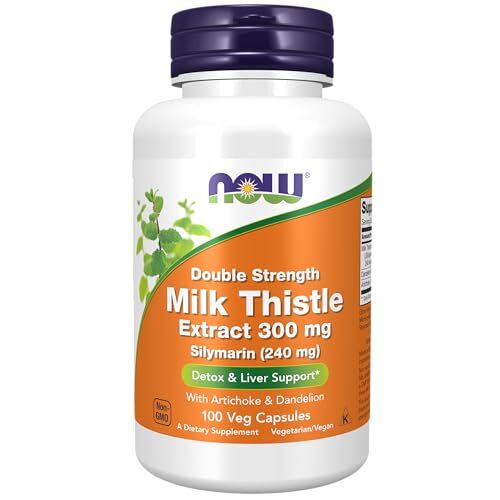 NOW FOODS Milk Thistle Extract Double Strength 300 mg 100 Veg Capsules