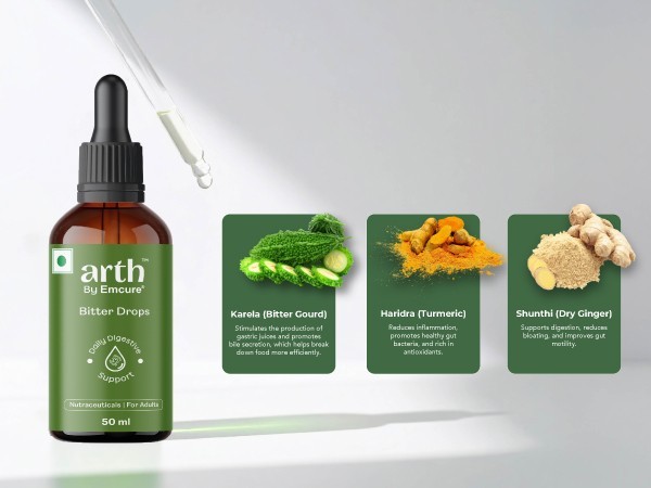 Arth Bitter Drops Weight Management Supplement – 15 Days Pack | Reduces Cravings