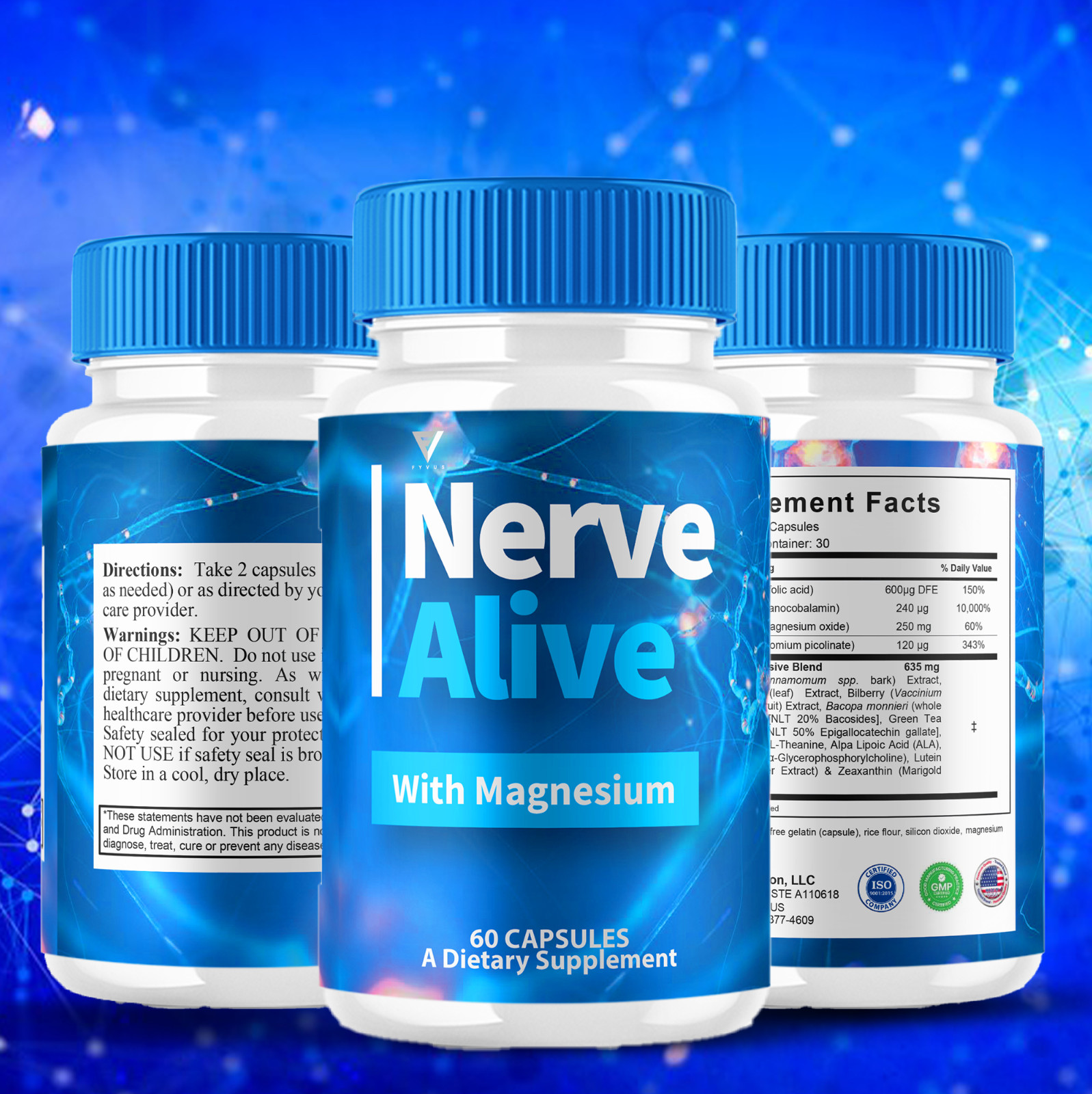 Nerve Alive with Magnesium NerveAlive Maximum Strength (60 Capsules)