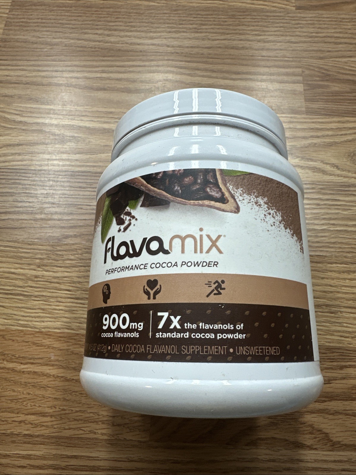 FlavaMix Performance Cocoa Powder 900mg of Cocoa Flavanols | 14.5 Oz. Exp 11/27