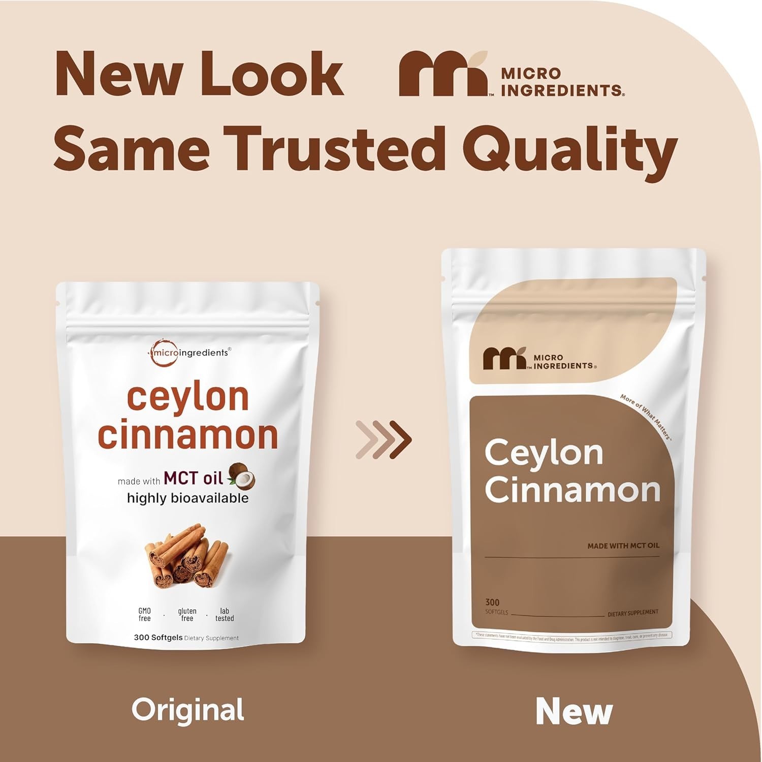 Ceylon Cinnamon Softgels, 300 Count – Infused with MCT Oil for Wellness