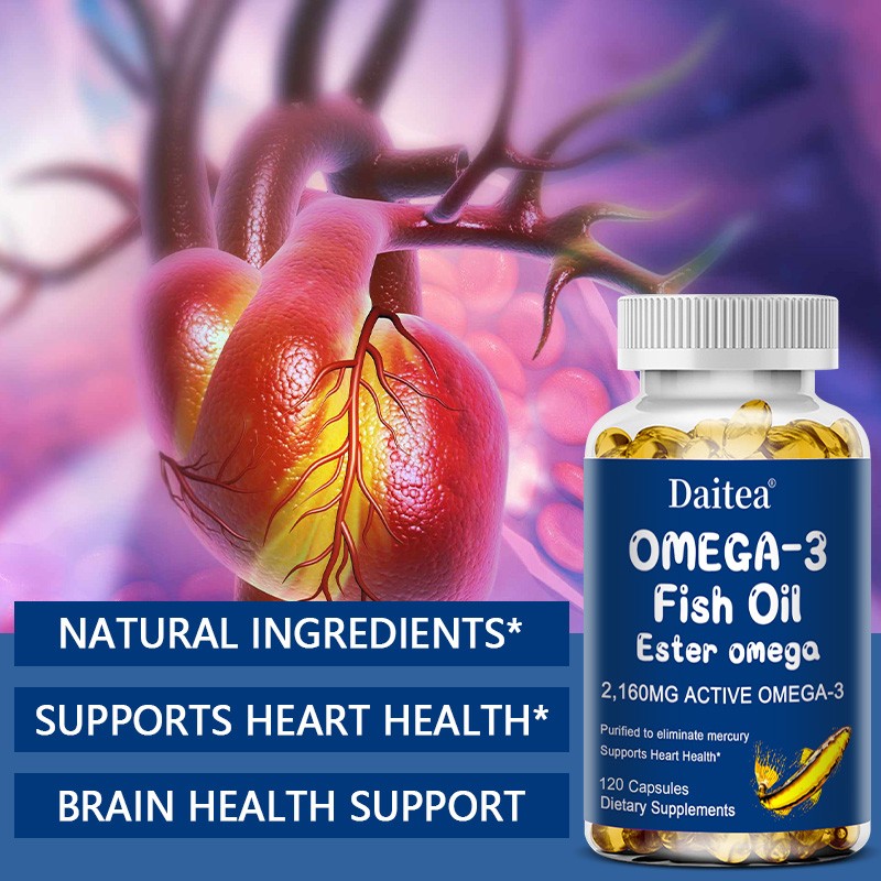 Omega-3 Fish Oil Ester 2160Mg Essential Fatty Acids EPA +DHA-30/60/120 Capsules