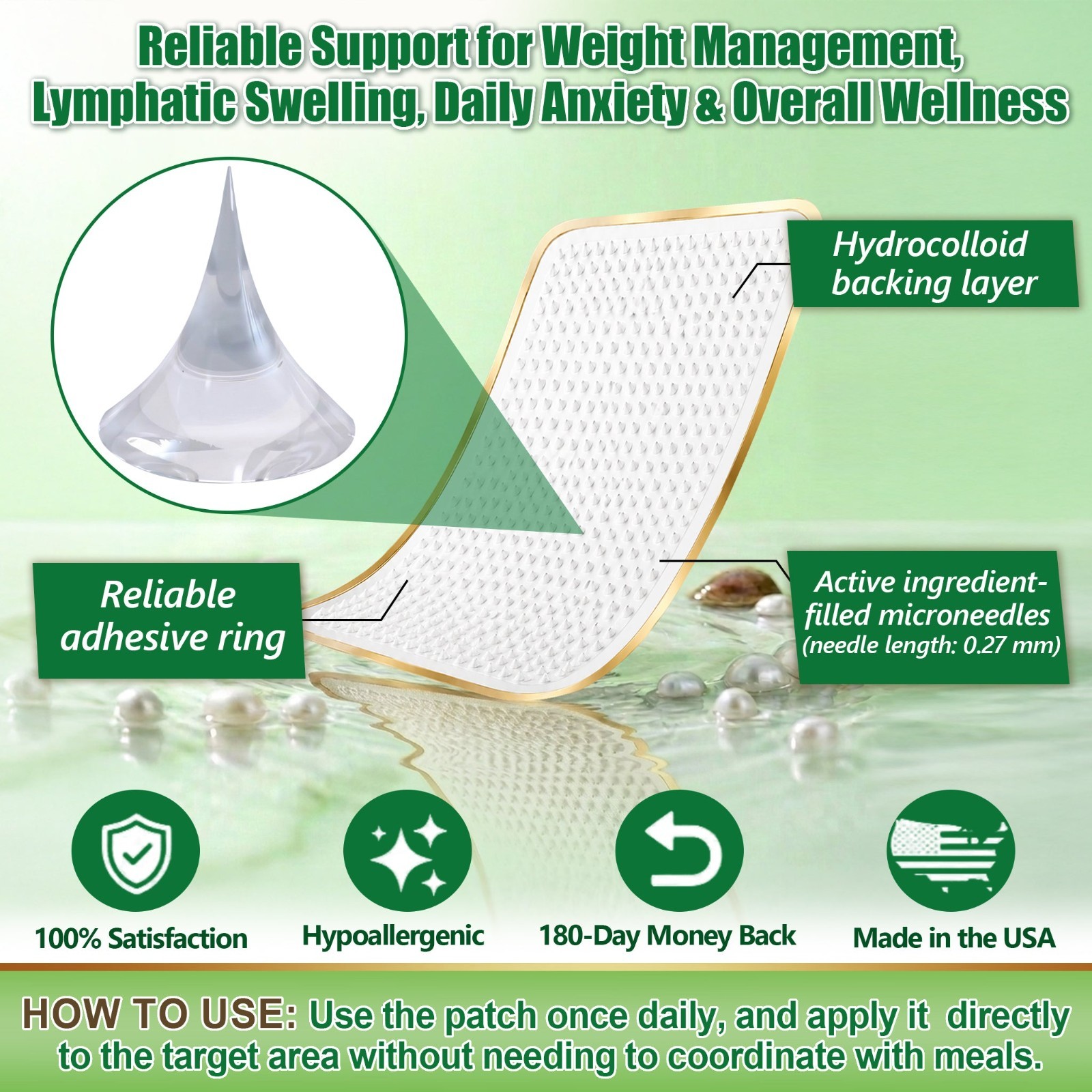 DR.HONOR Berberine X NAD+ 10-in-1 Nano Microneedle Patches for Weight