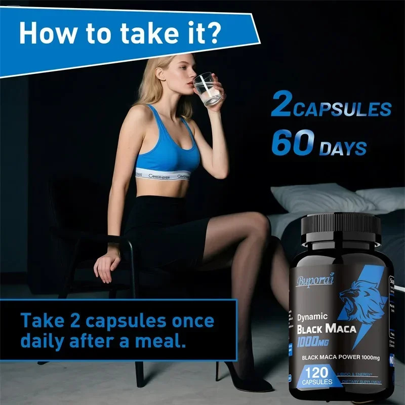 Black Maca 120pcs – Balance Hormones, Reduce Fatigue, Increase Muscle Mass