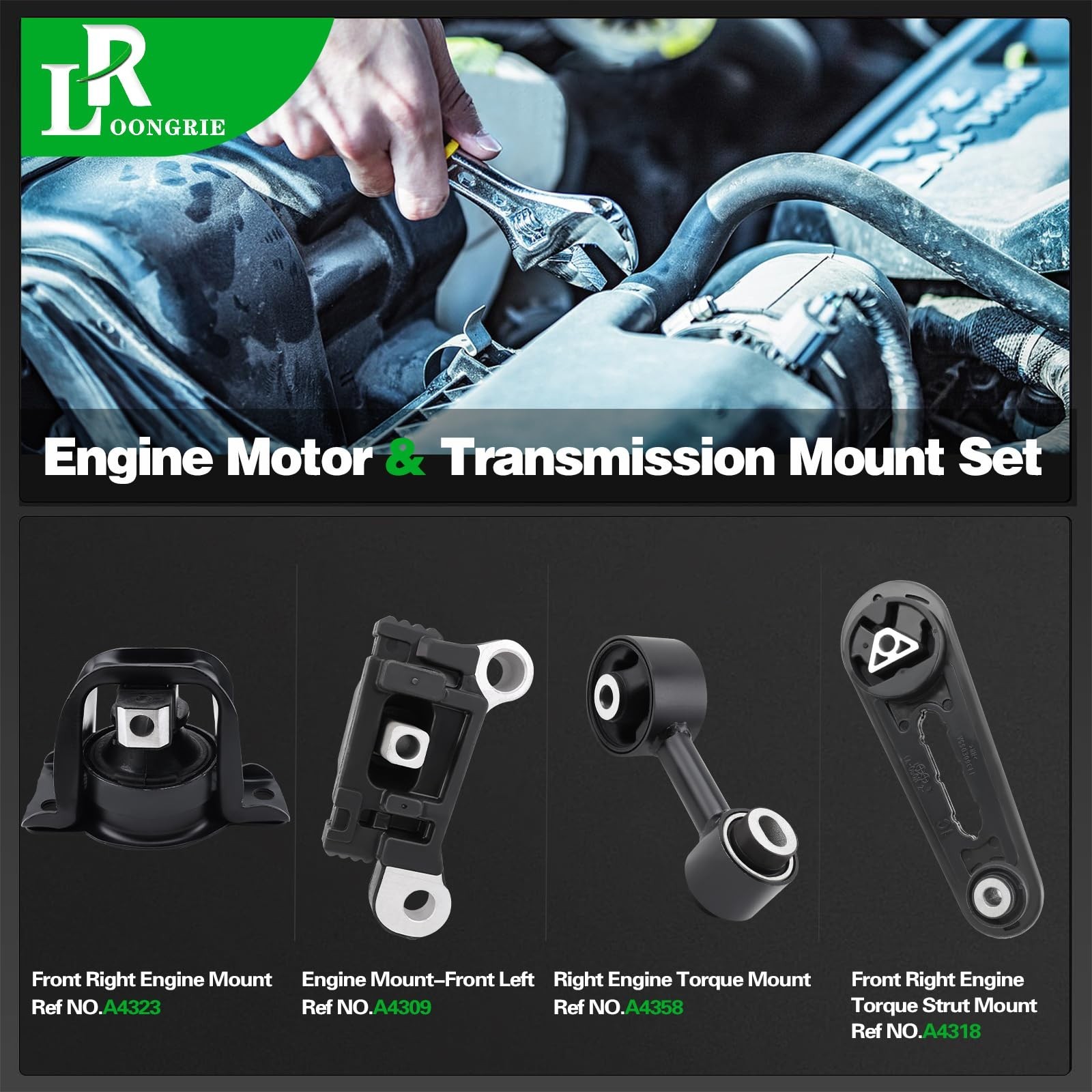 Engine Motor and Trans Mount Kit Compatible with NV200 2013-2021 & City Expre…