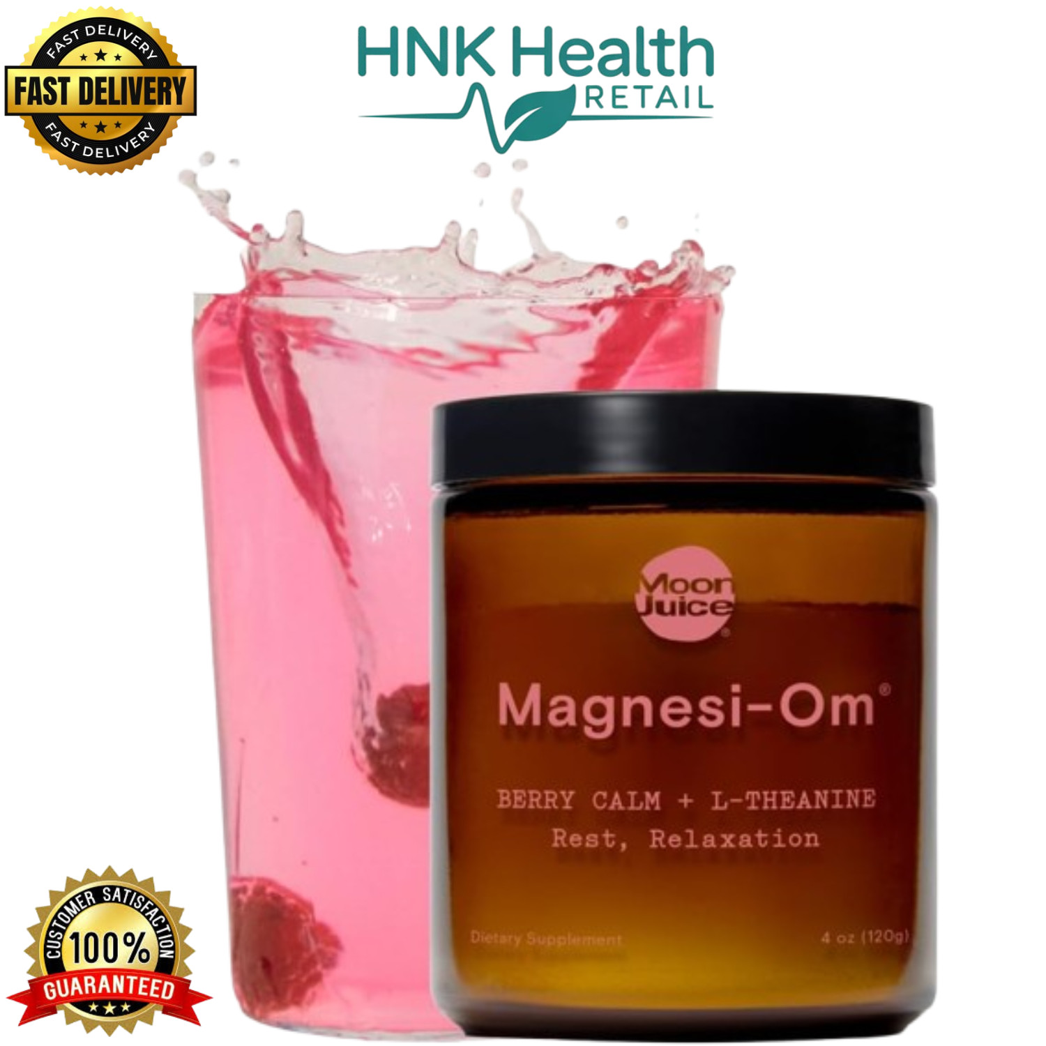 Moon Juice – Magnesi-Om, Berry – Jar (30 Servings) – Support Brain Health & Rest