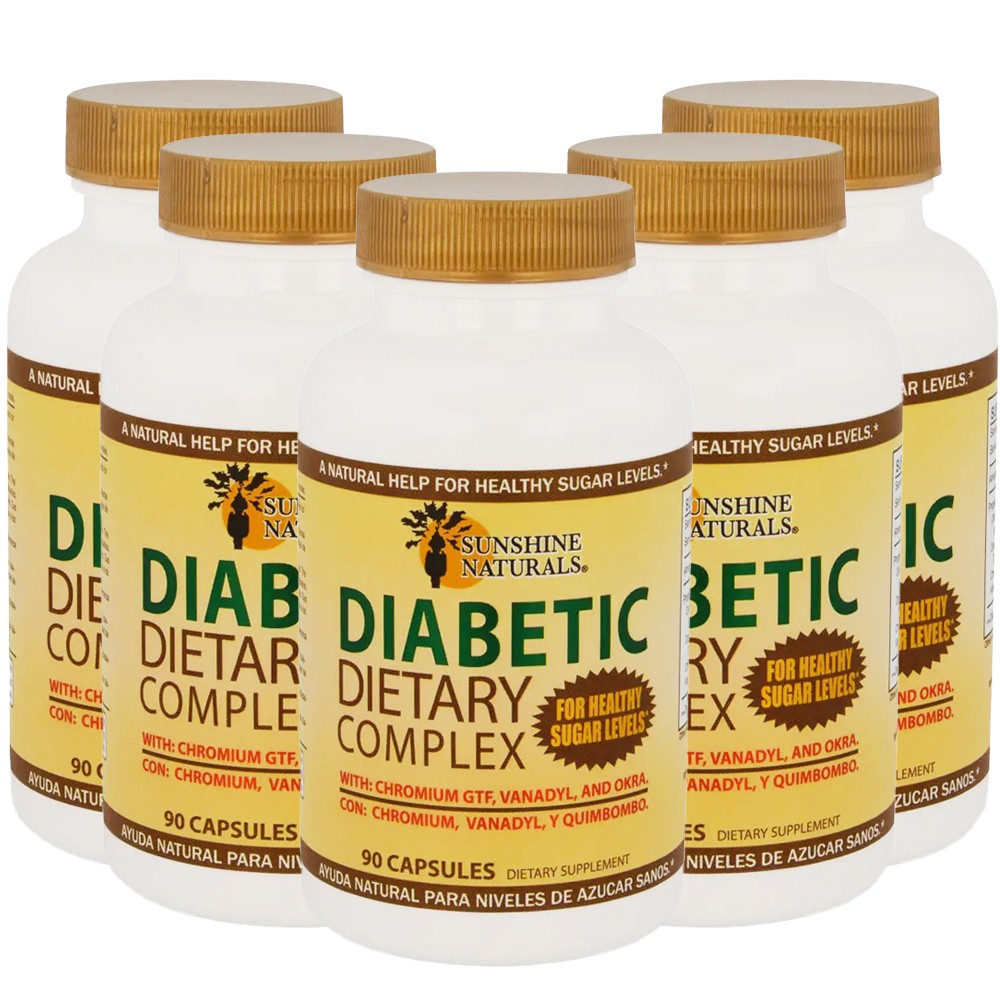 Sunshine Naturals Diabetic Complex. 90 Caps. Pack of 5