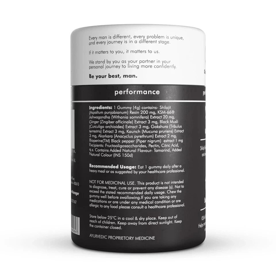 Man Matters Pure Himalayan Shilajit/Shilajeet Gummies with KSM 66 Ashwagandha l2