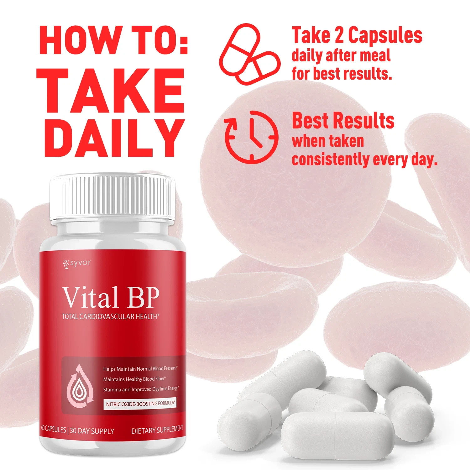 (5 Pack) Vital BP innovative Blood Support Vitamin Formula VitalBP 300 Capsules