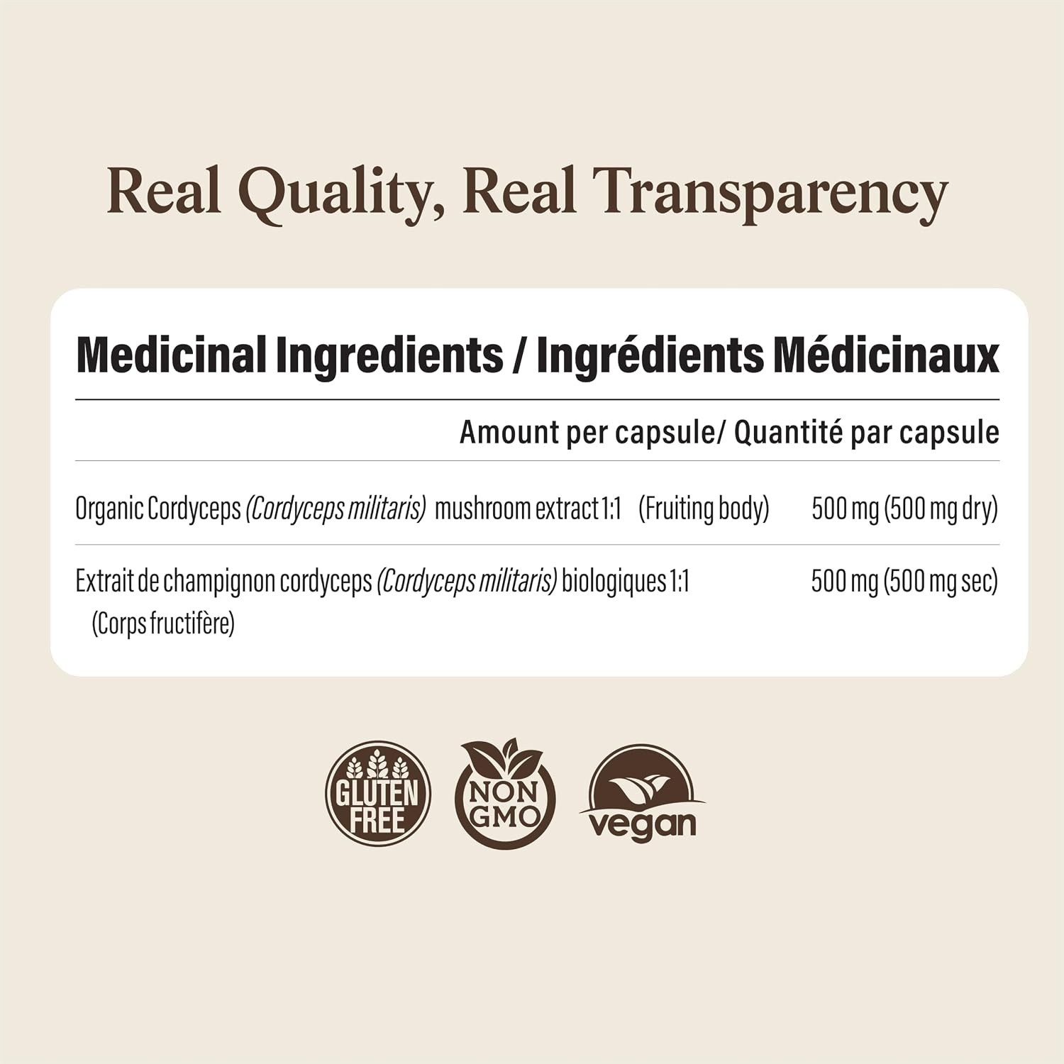 Real Mushrooms Cordyceps Capsules – Performance Mushroom Extract Supplement w…