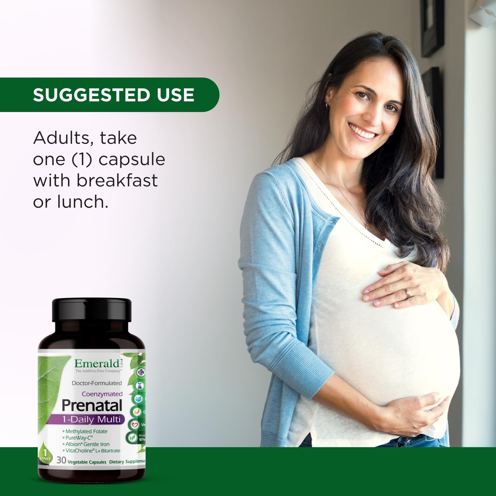 Emerald Labs Prenatal 1-Daily Multi – 30 Count (Pack of 1)
