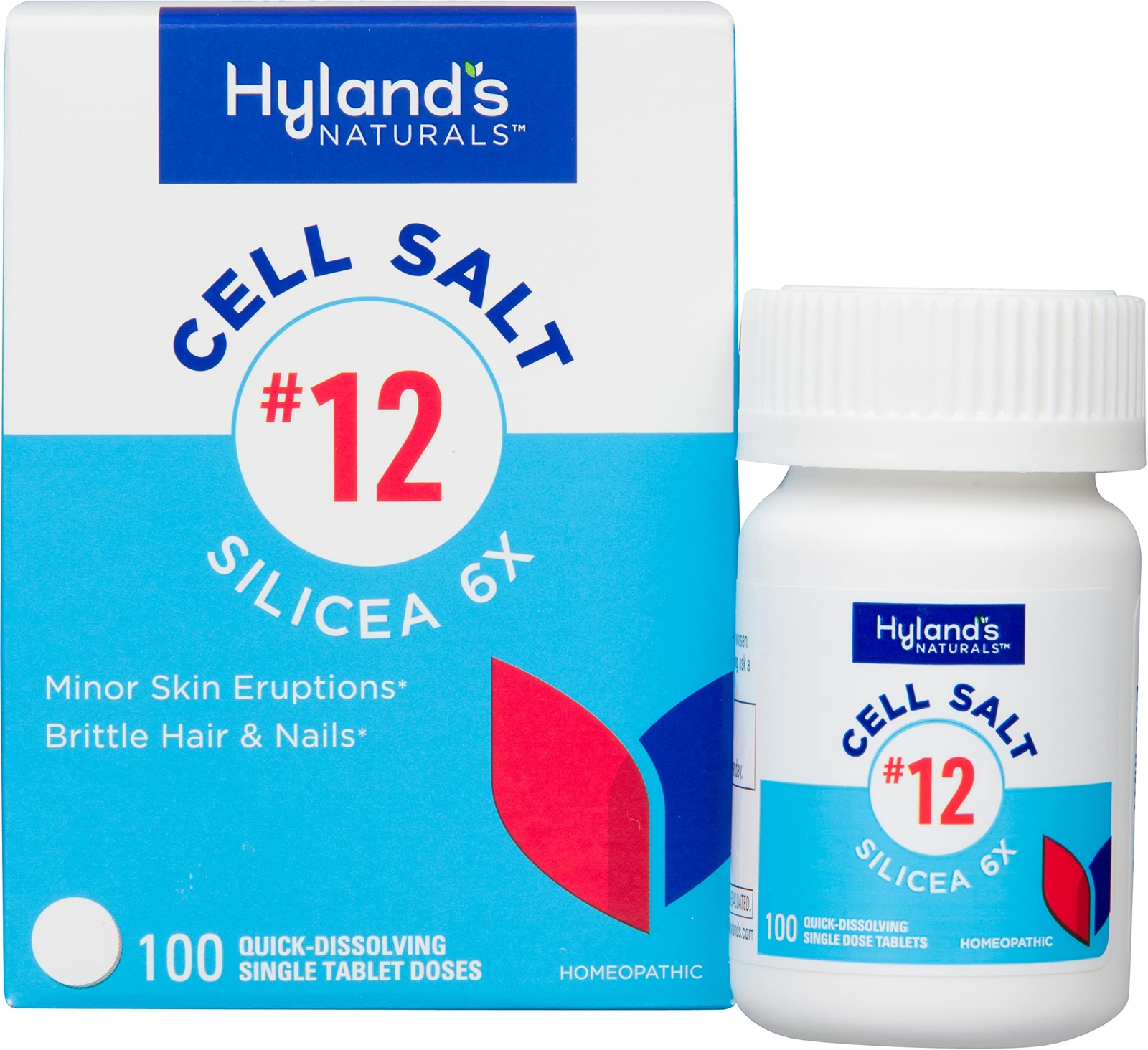 Hyland’s Silicea 6X Tablets for Skin Eruptions Brittle Hair and Nails 100 Count
