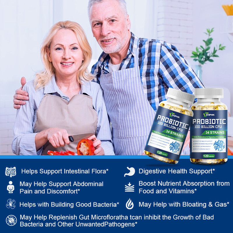 Bioma Probiotics for Digestive Health | 3-in-1 Gut Health Formula | 120 Capsules