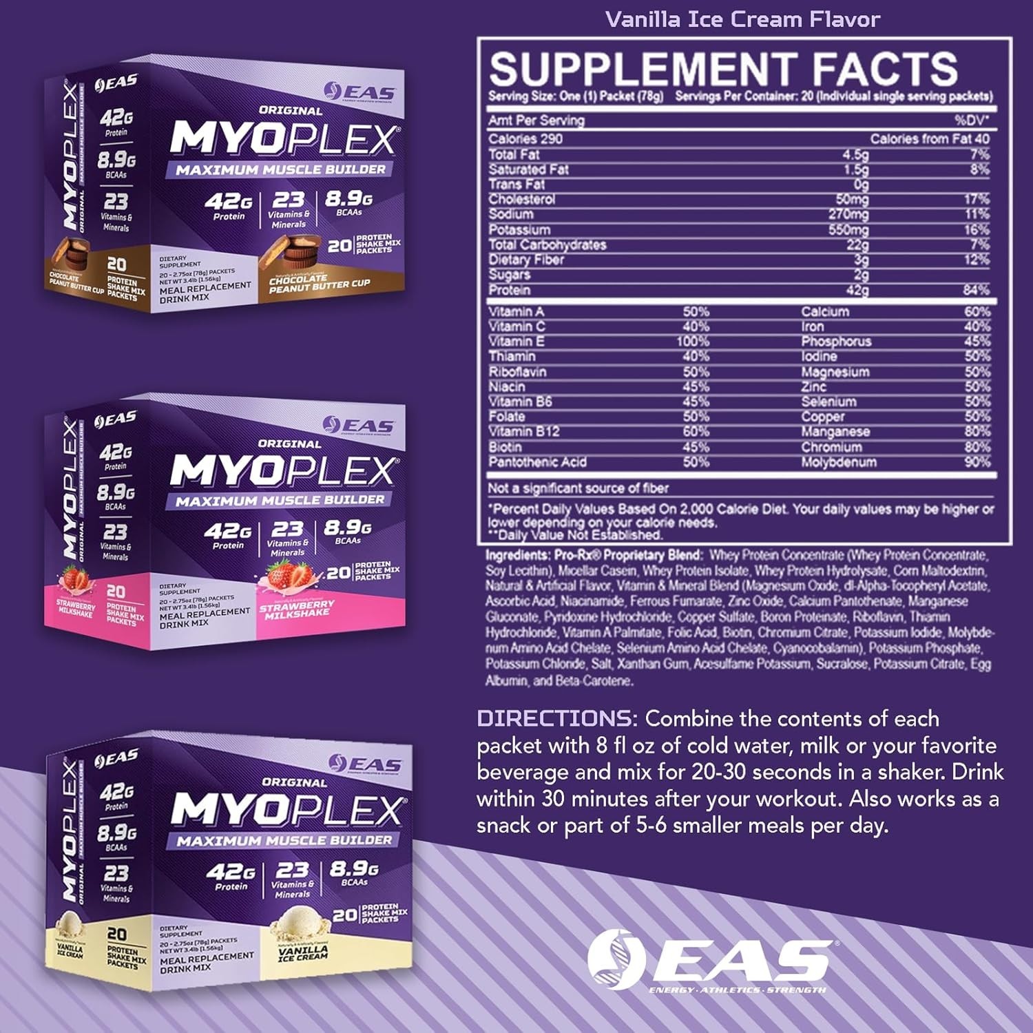 EAS Original Myoplex Maximum Muscle Builder | Meal Replacement Protein Drink …