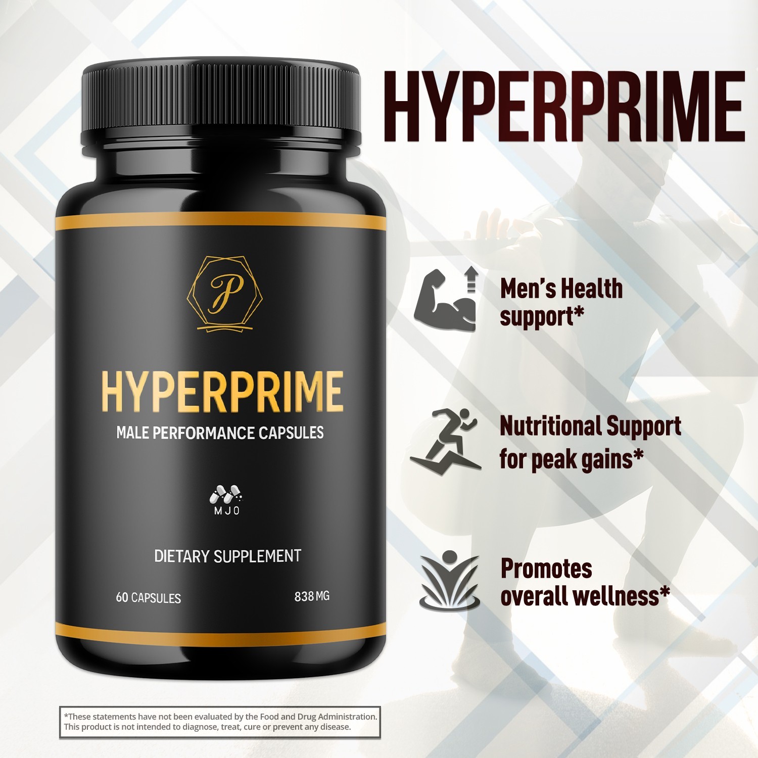 (5 Pack) Hyperprime Advanced Male Health Support vitamin Supplement 300 Capsules