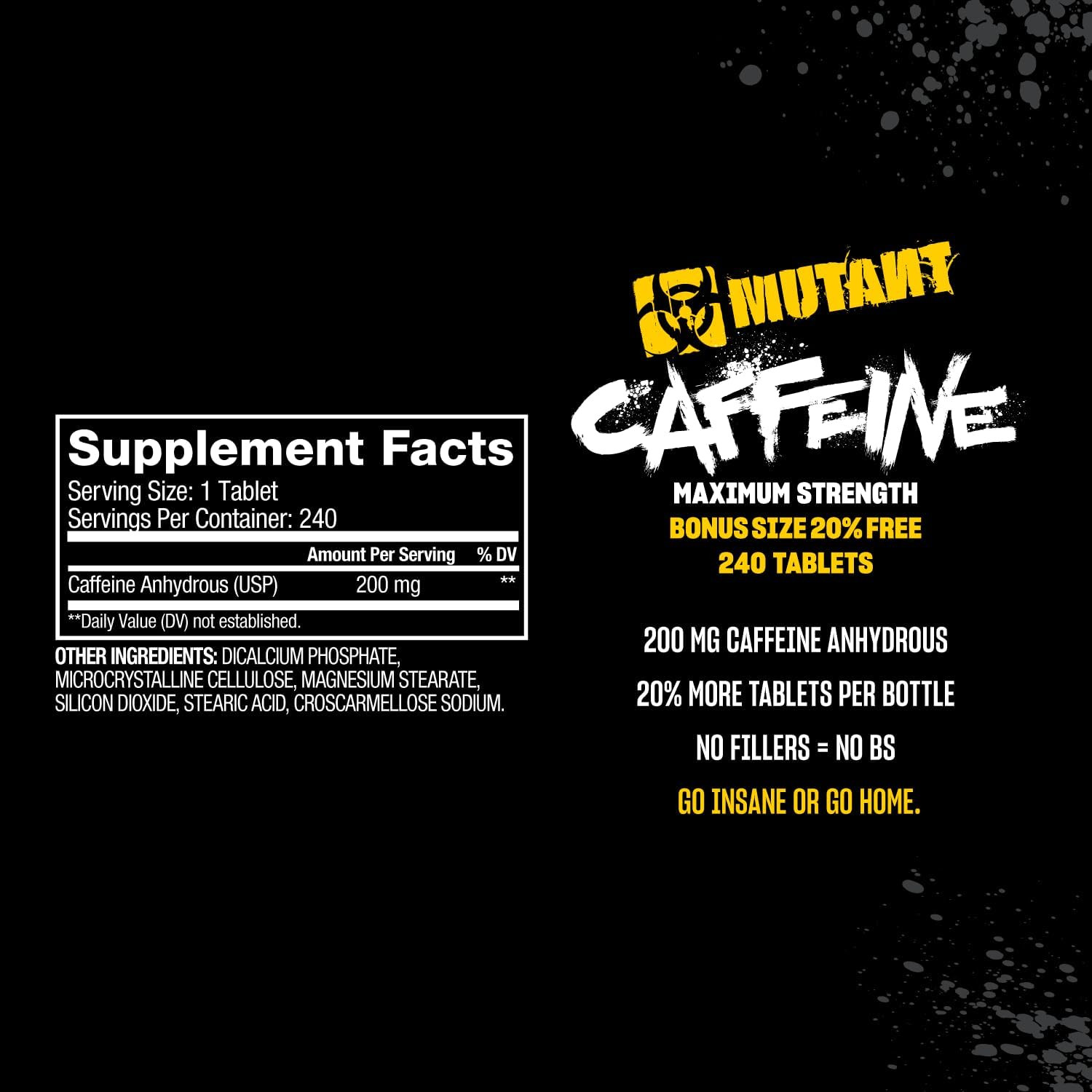 Caffeine Pills – Pharmaceutical-Grade Pure Caffeine Supplement for Boosting Ener