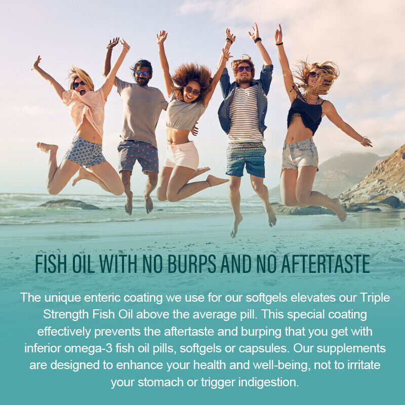 omega 3 fish oil capsules 3x strength 2500mg epa & dha, highest potency 120