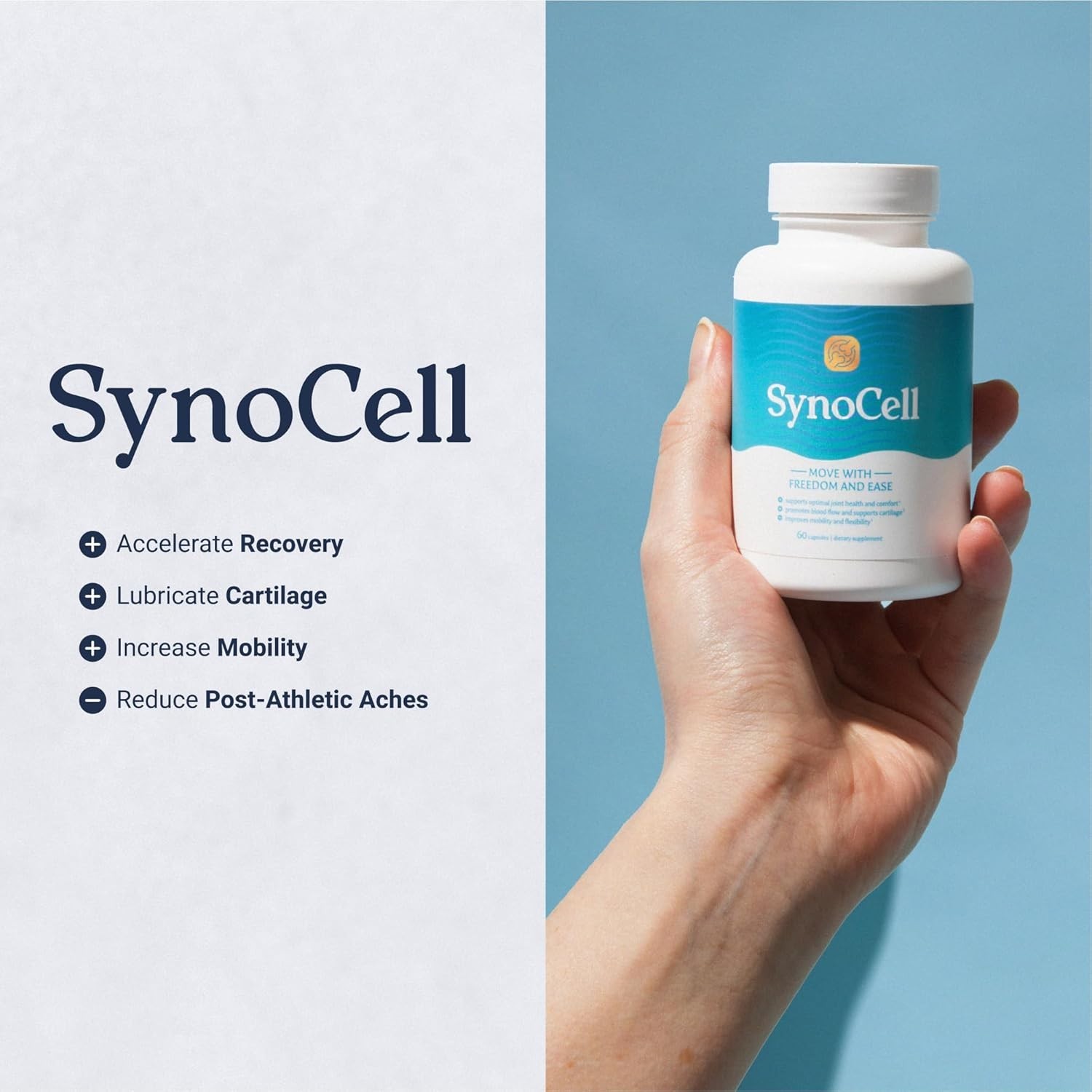 Synocell Joint Support Capsules 60 Count Daily Supplement Exp.6/2027