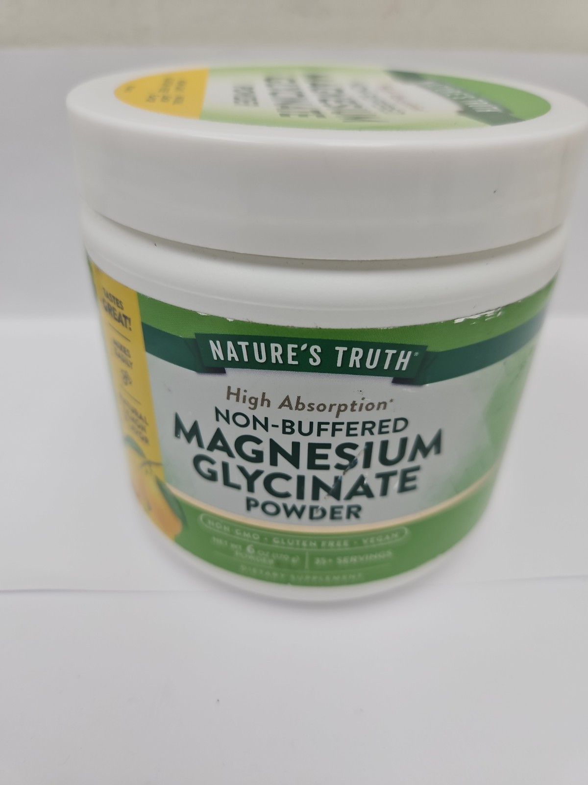 Natures Truth Magnesium Glycinate Powder Lemon 6oz Exp 03/2027