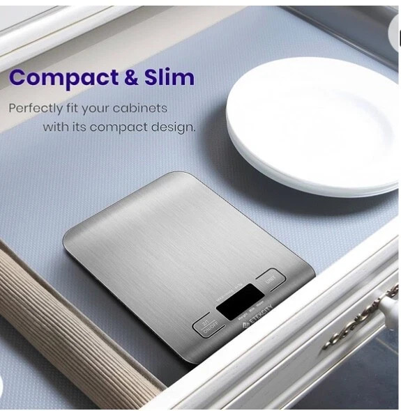 Etekcity Digital Kitchen Food Scale 11lb 5kg Stainless Steel Grams Ounces NEW