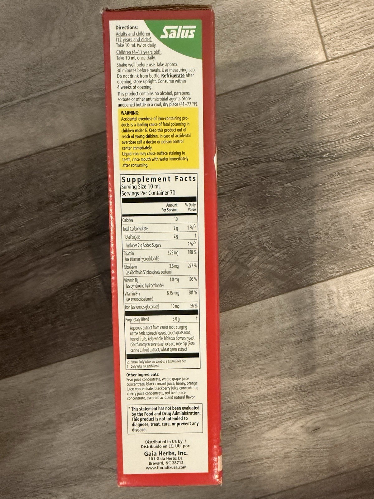 Floradix Iron + Herbs Liquid Herbal Supplement 23 fl oz 700mL New