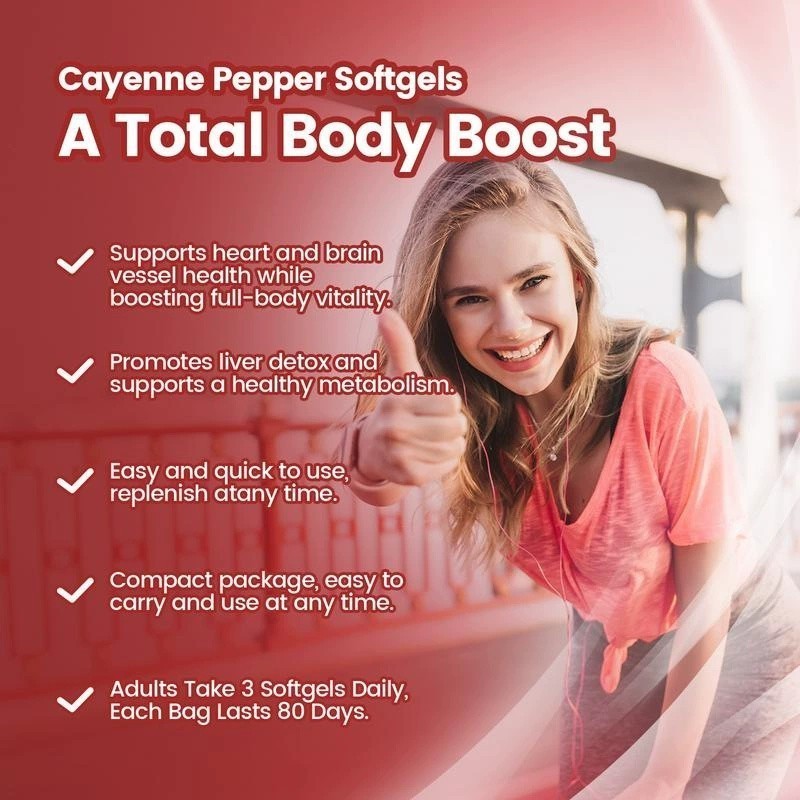 1 PCS Pepper Softgels Supplement, Assistances Leg VeinHeart and Blood Vessel