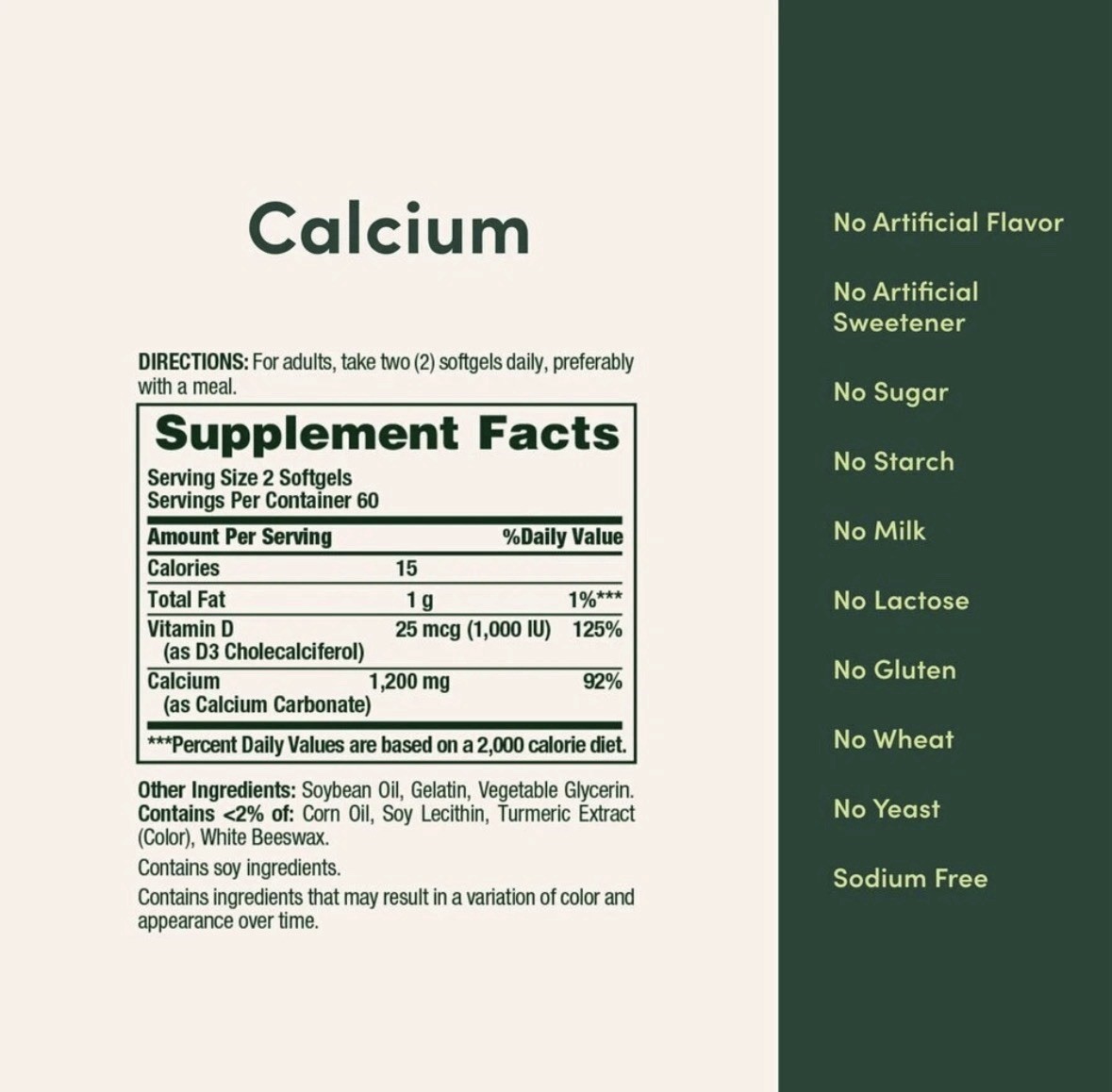 Nature’s Bounty 1200mg Calcium & 1000IU Vitamin D3 120 Softgels Exp 6/2027