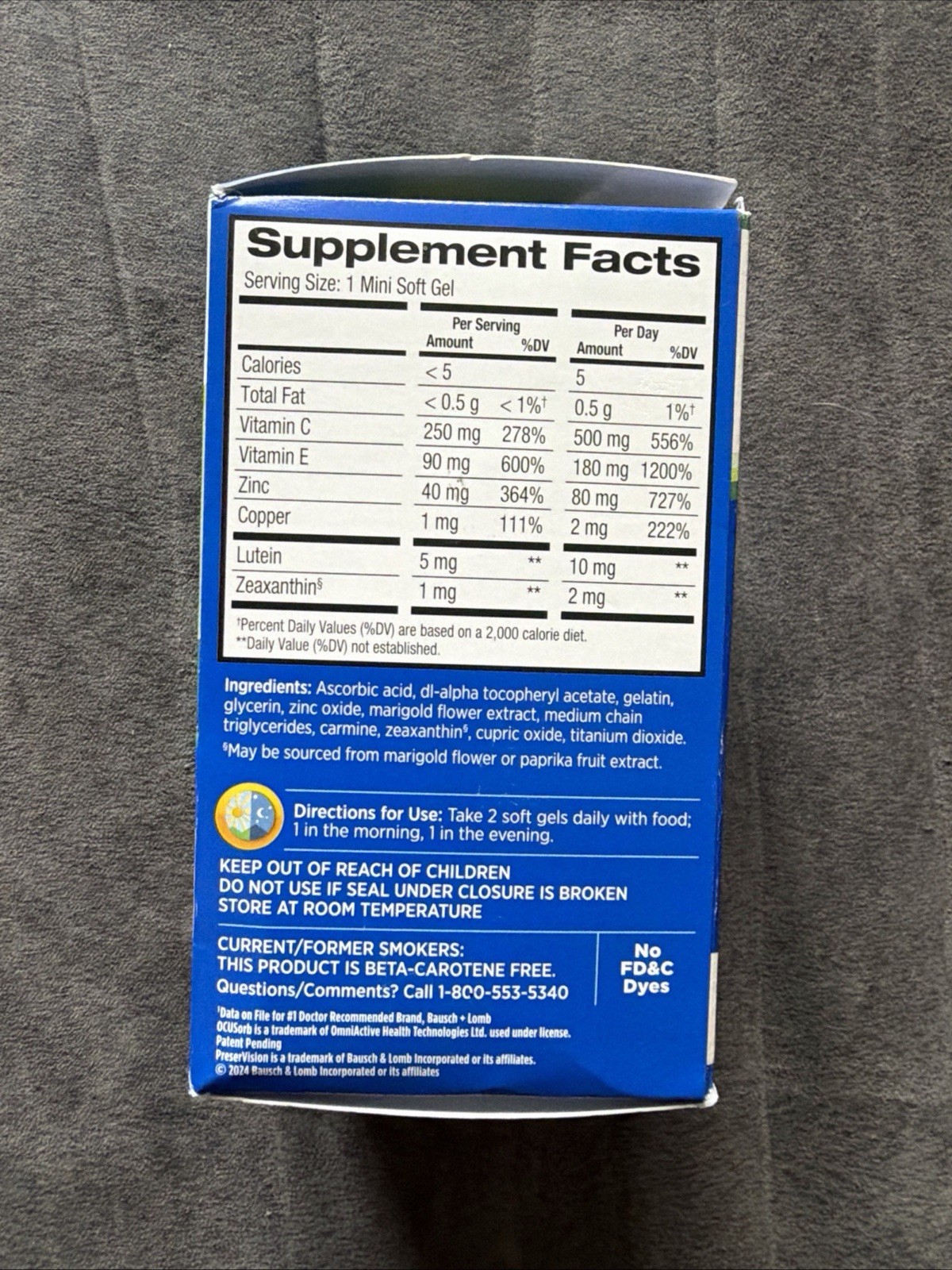 PreserVision Areds 2 Eye Vitamin and Mineral – 120 Softgels EXP 11/2026