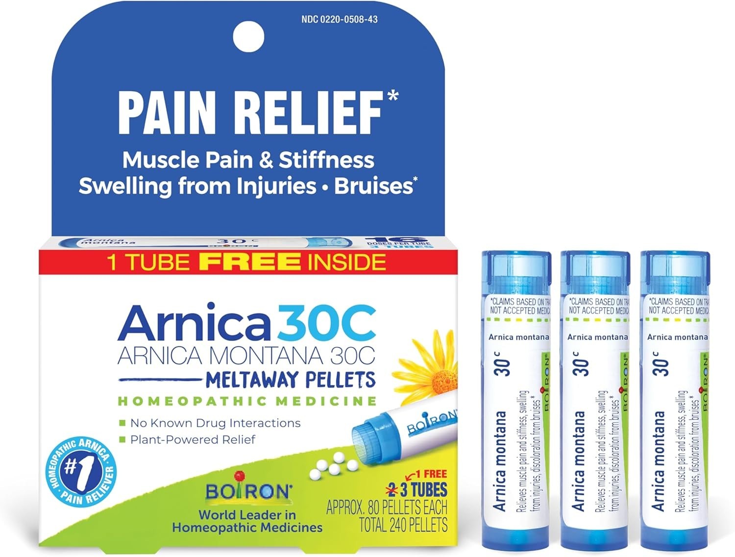 Boiron Arnica Montana 30C Homeopathic Medicine for Relief from Muscle Pain, Musc