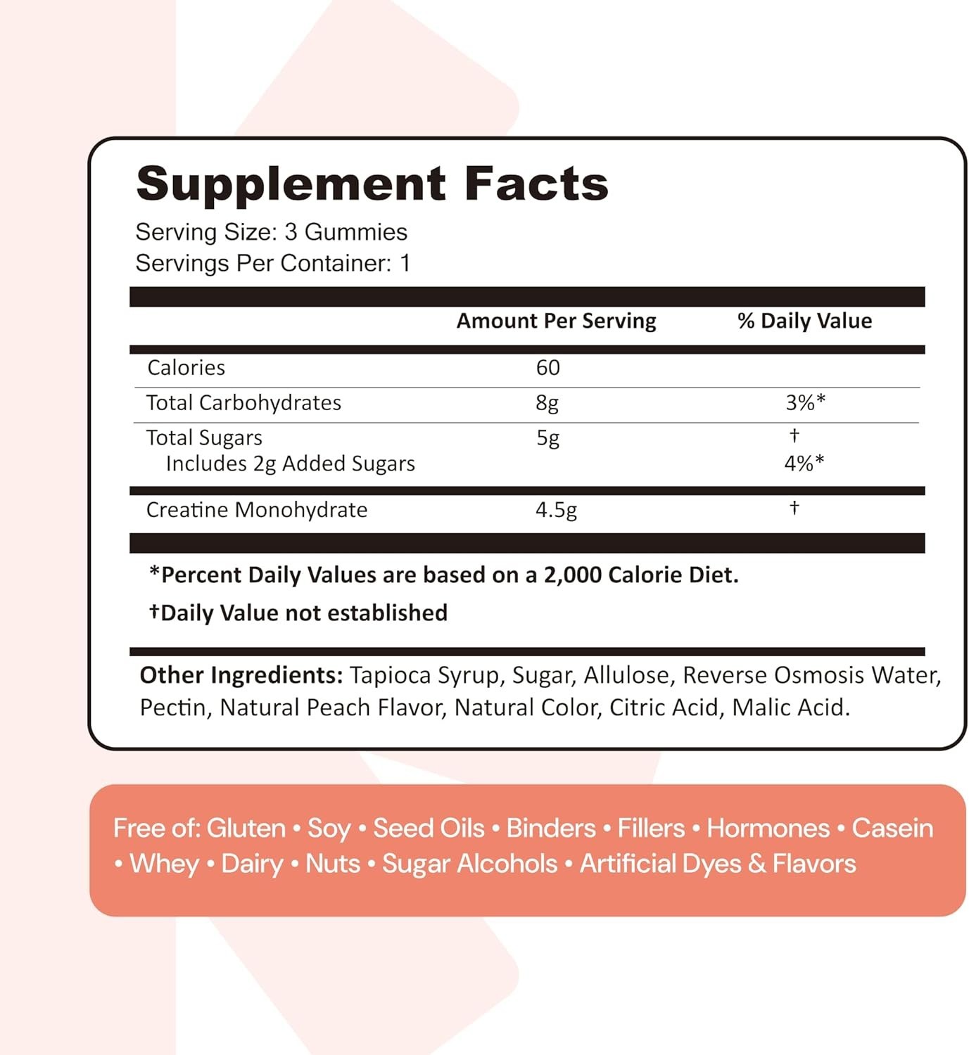 Create Creatine Monohydrate Gummies for Men & Women, Boost Focus, Strength, and