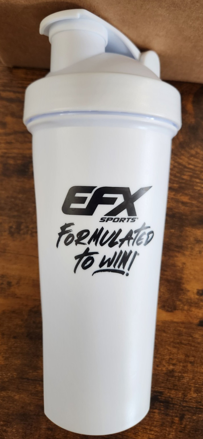 EFX Sports Shaker Bottle With Blender Ball, Black 24 Oz. NEW