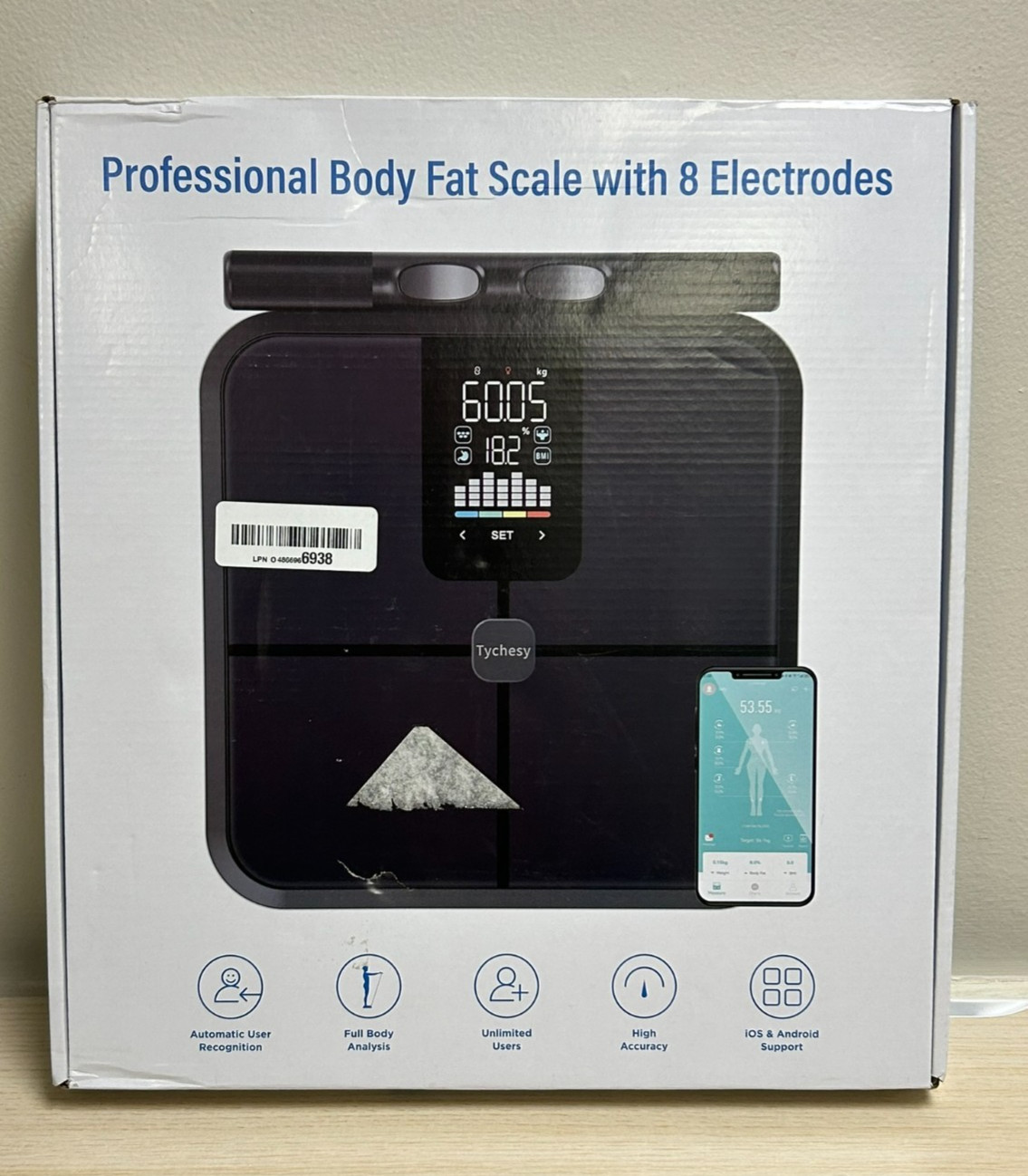 Tychesy Body Health Pod Scale, 8-Electrode Smart Scale