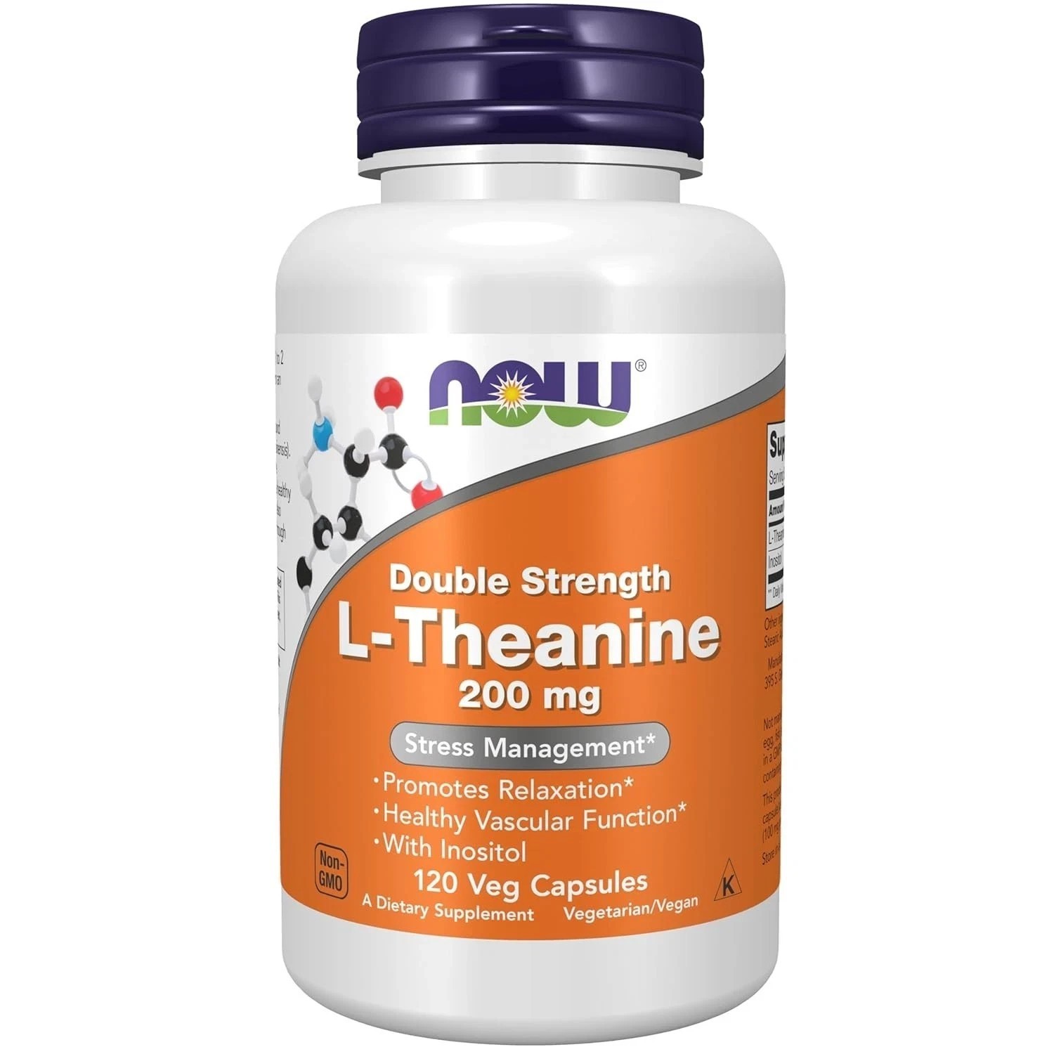 Now Foods, L-Theanine, Double Strength, 200 mg, 120 Cap k559
