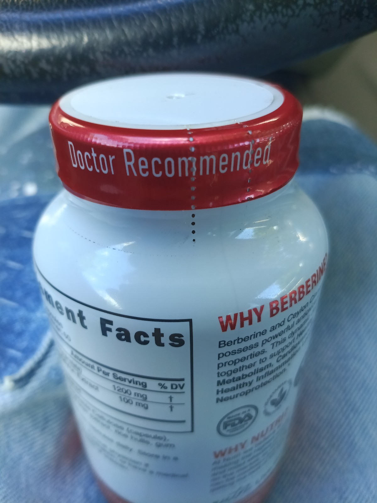 Nutri Berberine + Ceylon Cinnamon Dietary Supplement 1300mg 120 Caps. Exp. 04/28