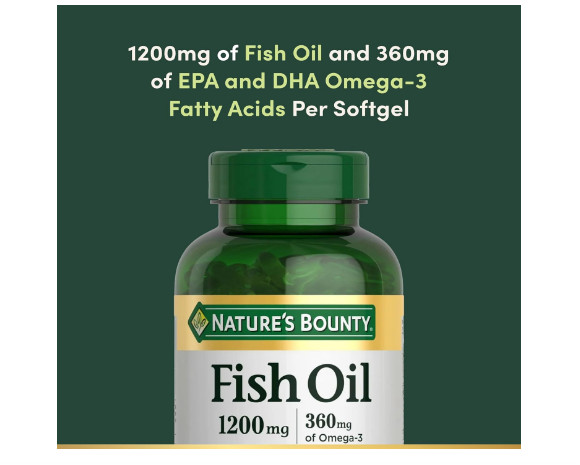 Nature’s Bounty 200 Pack Fish Oil 1200 mg Supplements – Heart Health BB: 10/27