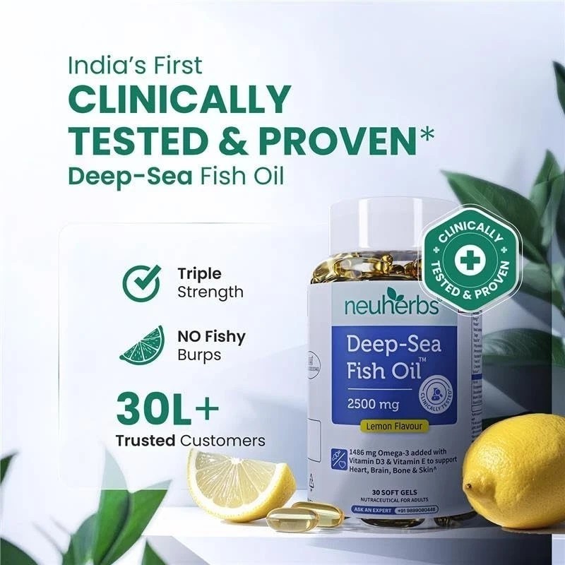 Deep Sea Omega 3 Fish Oil – Supplement Triple Strength 2500 Mg, No Fishy Burp a3
