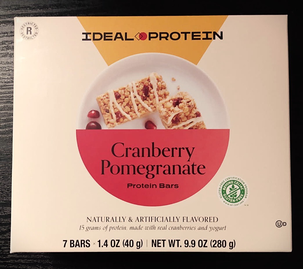 Ideal Protein Cranberry Pomegranate Bars 1 Box (7 Servings) BB 09/26 FREE SHIP