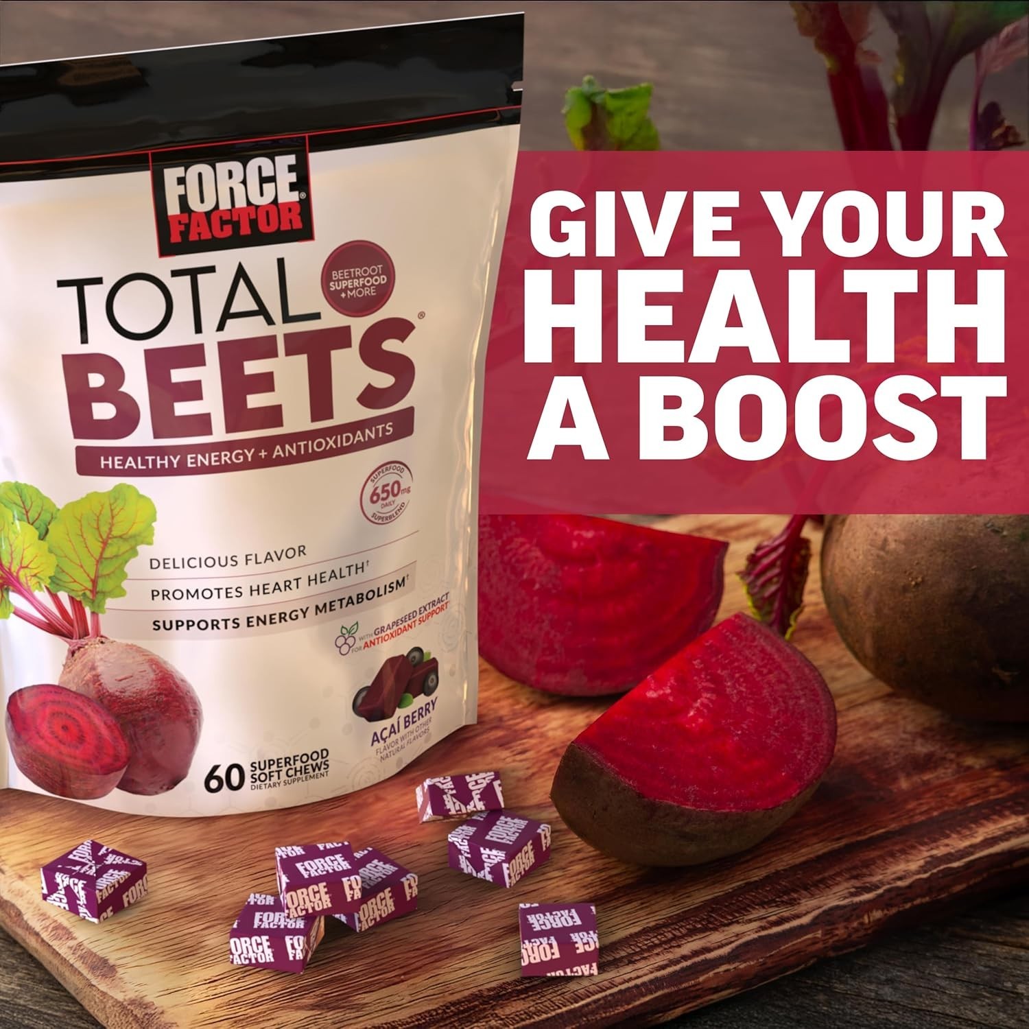 Force Factor Total Beets Drink Mix – Heart Health & Energy Support