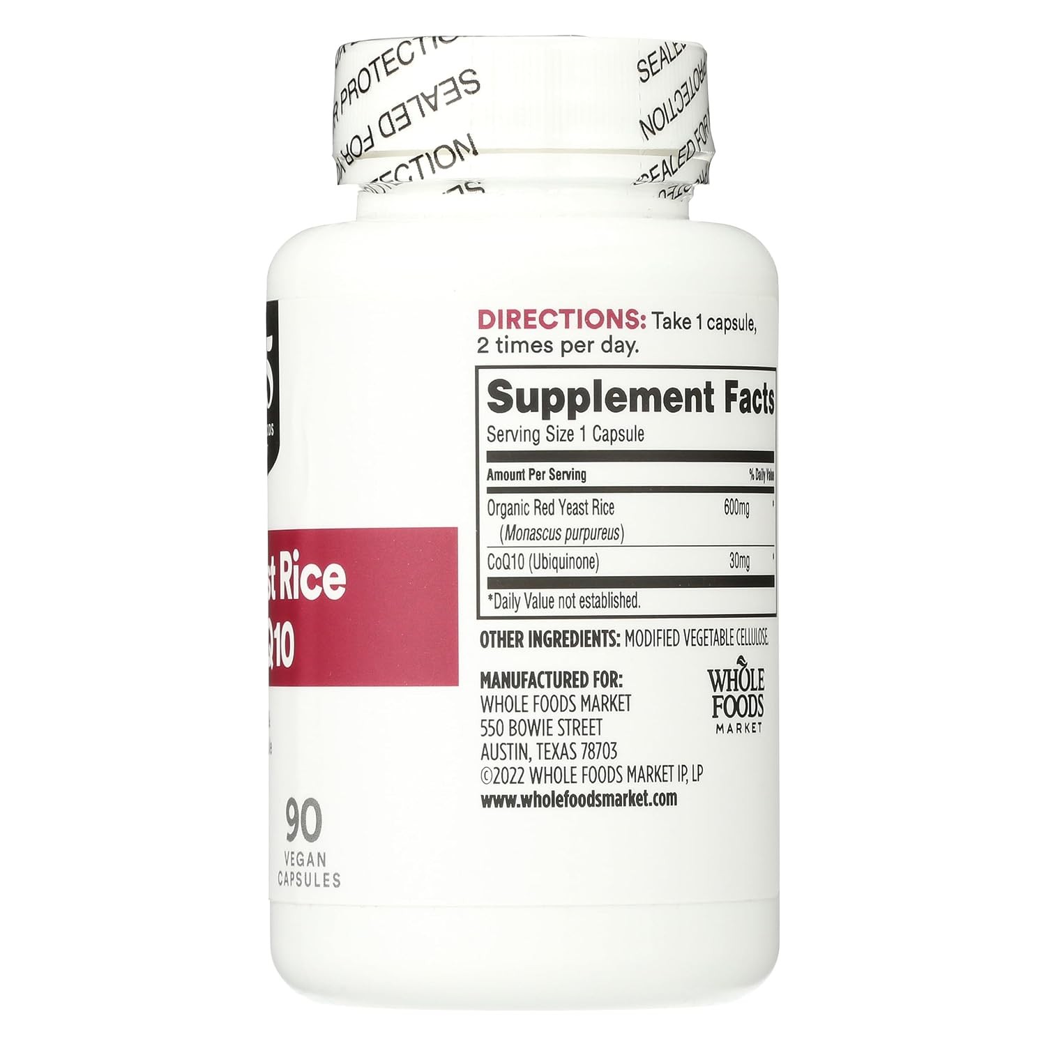 365 by Whole Foods Market, Red Yeast Rice with CoQ10, 90 Count