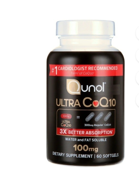 Qunol CoQ10 Vitamin E 100mg Water & Fat Soluble Softgels 60ct